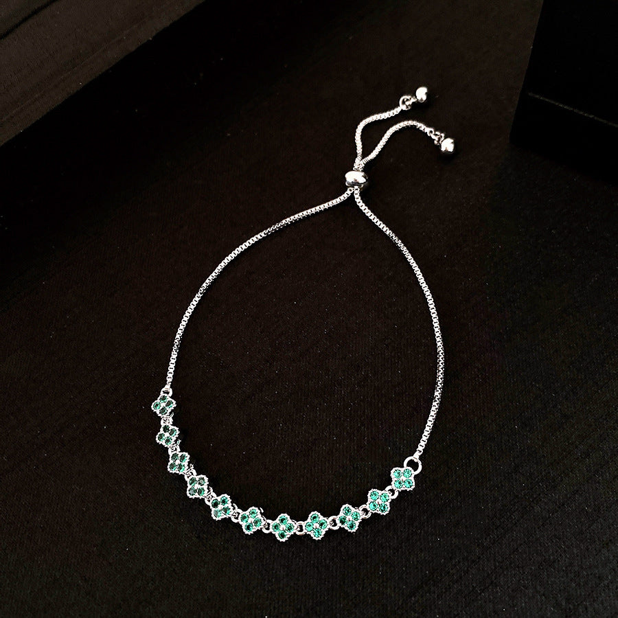 Luxury Elegant Geometric Alloy Plated Bracelet with Cubic Zirconia for Women