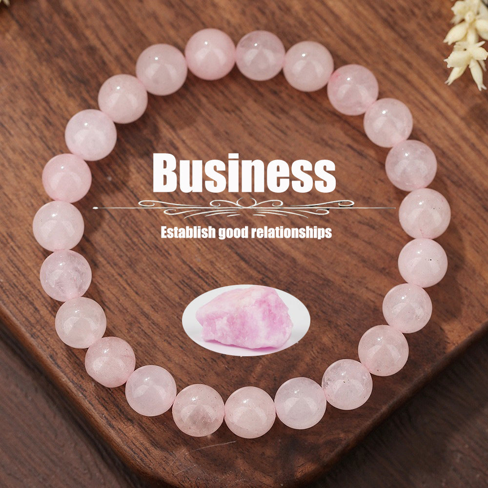 Natural Crystal Round Beaded Bracelet 8mm Handmade Stretch String