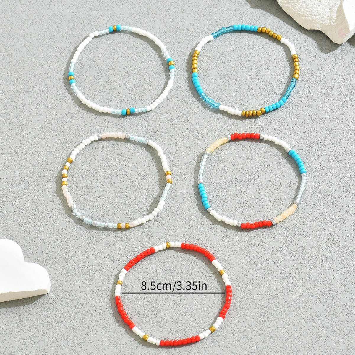 Set di bracciali geometrici minimalisti con perline da donna, fatti a mano con perline colorate Miyu, bracciali alla moda, gioielli da pendolare
