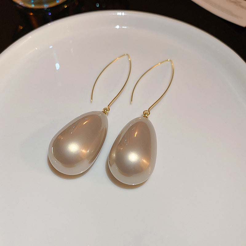 Elegantes pendientes de lágrima de cobre chapado para mujer con postes de plata de ley 925, joyería minimalista de moda de lujo para la oficina y uso diario