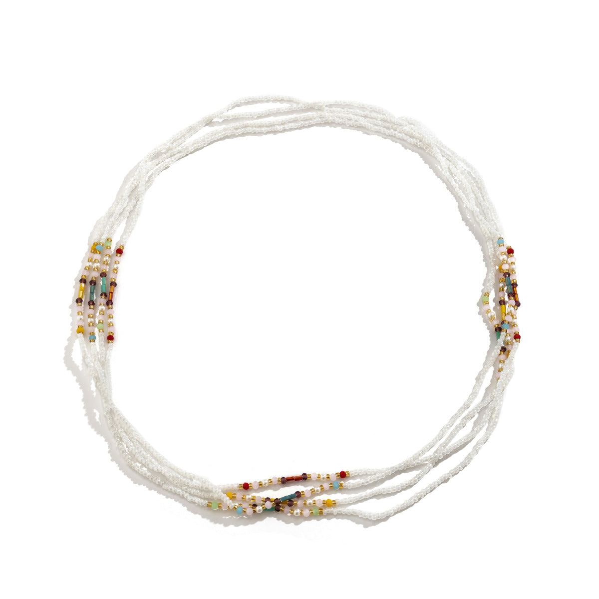 Cadena Corporal Elástica Minimalista para Mujer con Acentos de Cristales de Imitación y Detalles de Borlas