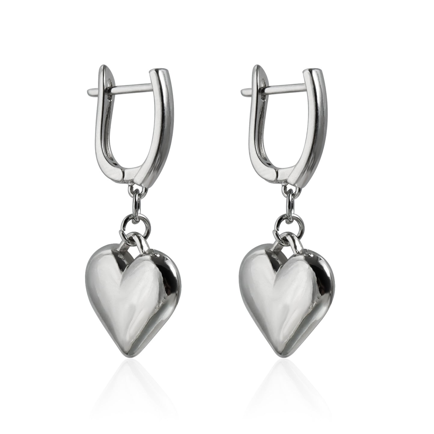 Sweet Streetwear Heart Geometric Alloy Plated Necklace with Glass Beads for Women