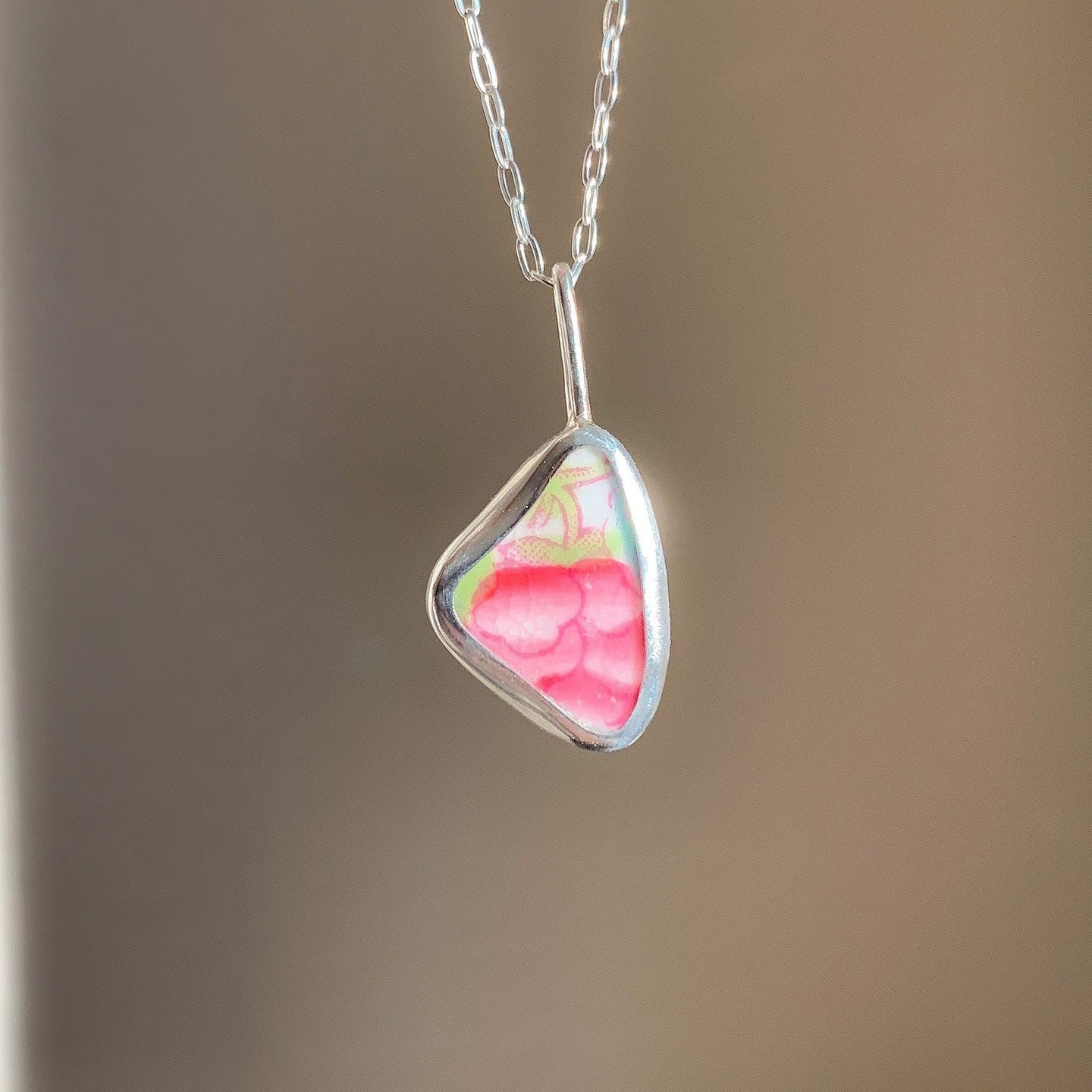 Luxury Geometric Floral Stainless Steel 18K Gold Plated Pendant Charm Bar for Cable Chain Necklace