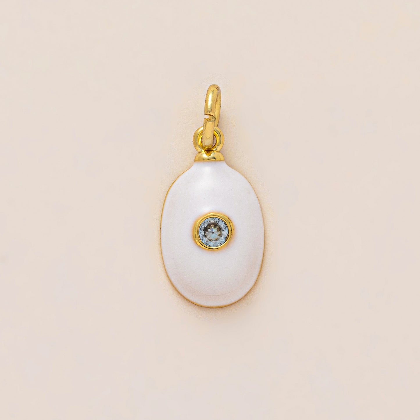 Luxury Geometric December Cubic Zirconia Drip Oil Brass Pendant PVD Plated Ball Chain Charm Bar