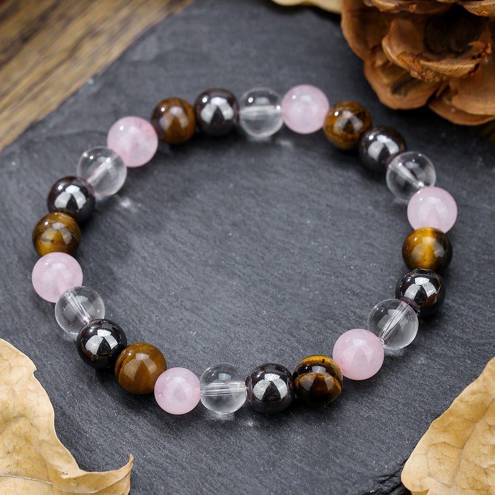 Punk Casual Round Gemstone Bracelet Unisex