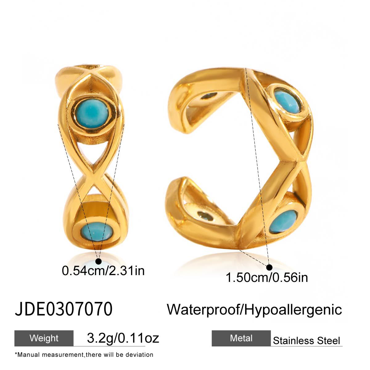 Pendientes de Perlas Geométricos de Acero Inoxidable con Acabado Chapado para Mujer Lujo Moda Uso Diario