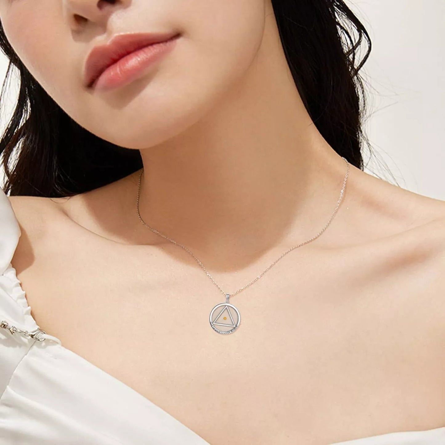 Minimalist Stainless Steel Pendant Necklace for Women and Men with Titanium Steel Charm and Electroplated Finish