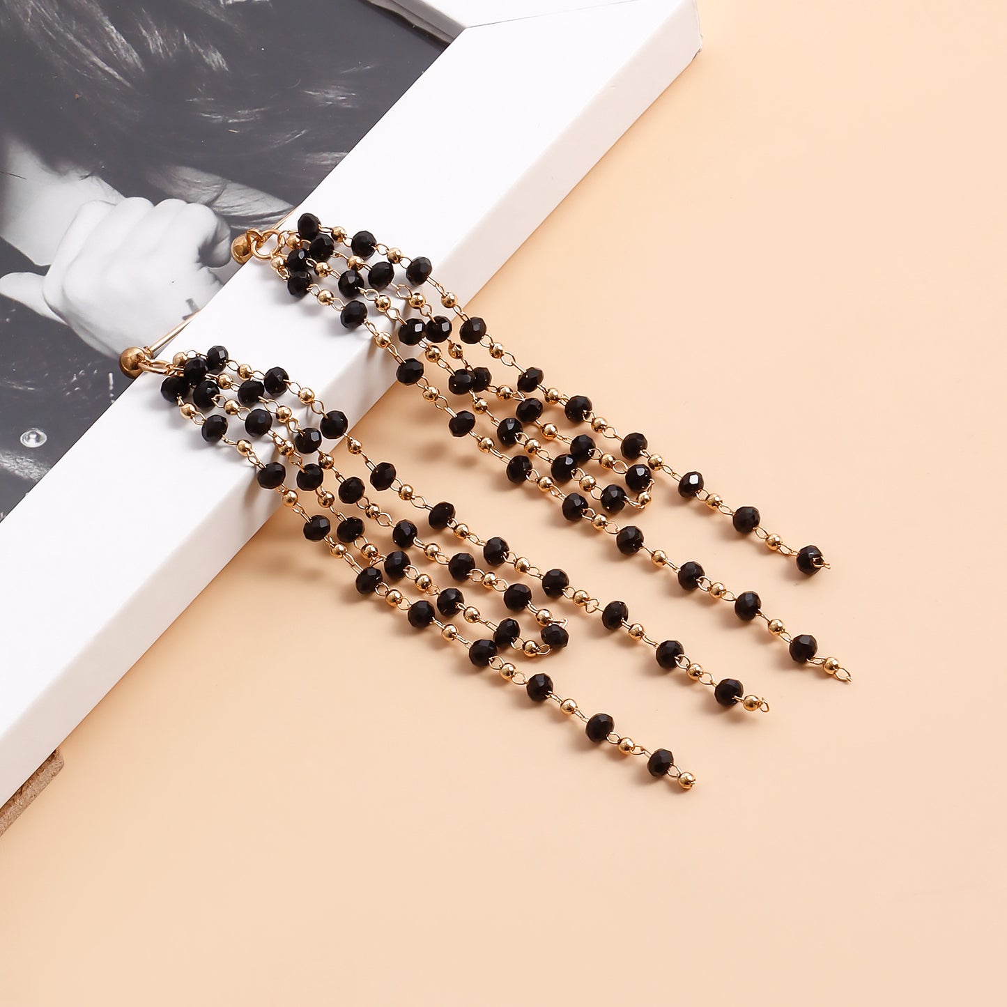 Minimalist Geometric Pendant Earrings with Plated Metal Finish for Women
