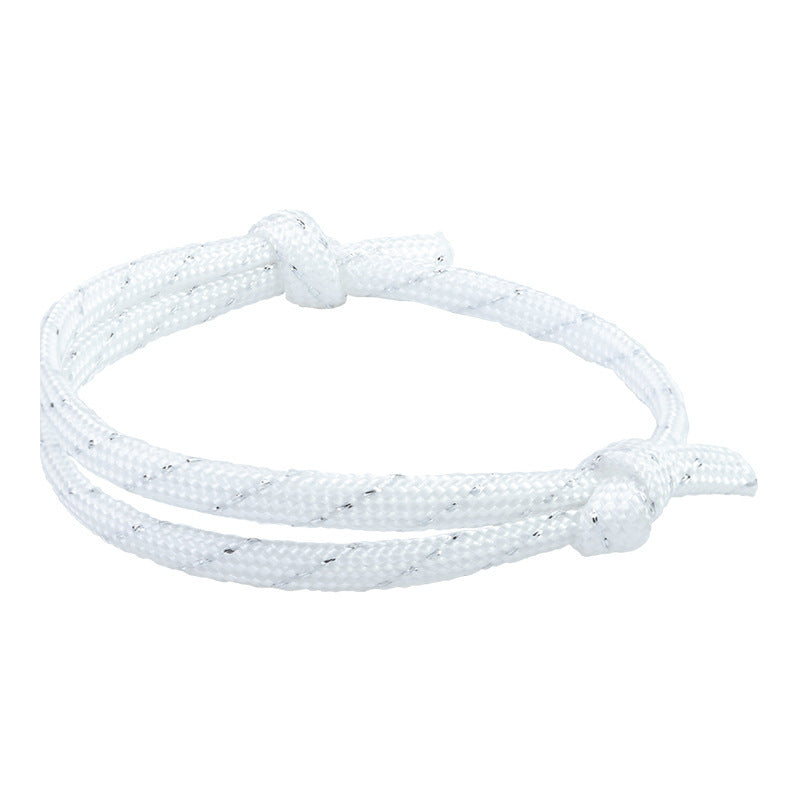 Fashion Geometric Star Pattern Woven Friendship Bracelet Adjustable Cord Handmade Gift for Teens Unisex