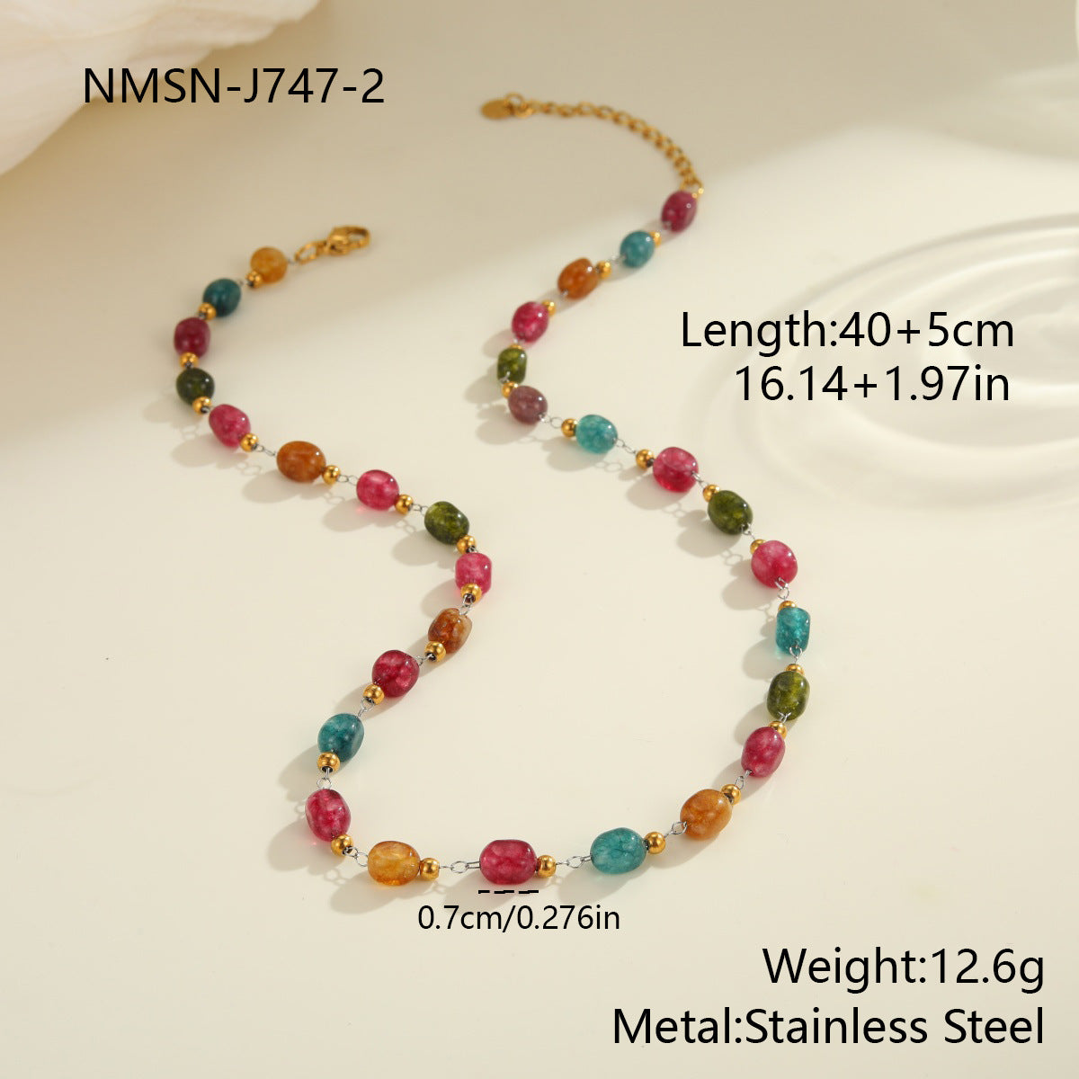 Elegante collar de acero inoxidable chapado en oro de 18 quilates con colgante geométrico para mujer