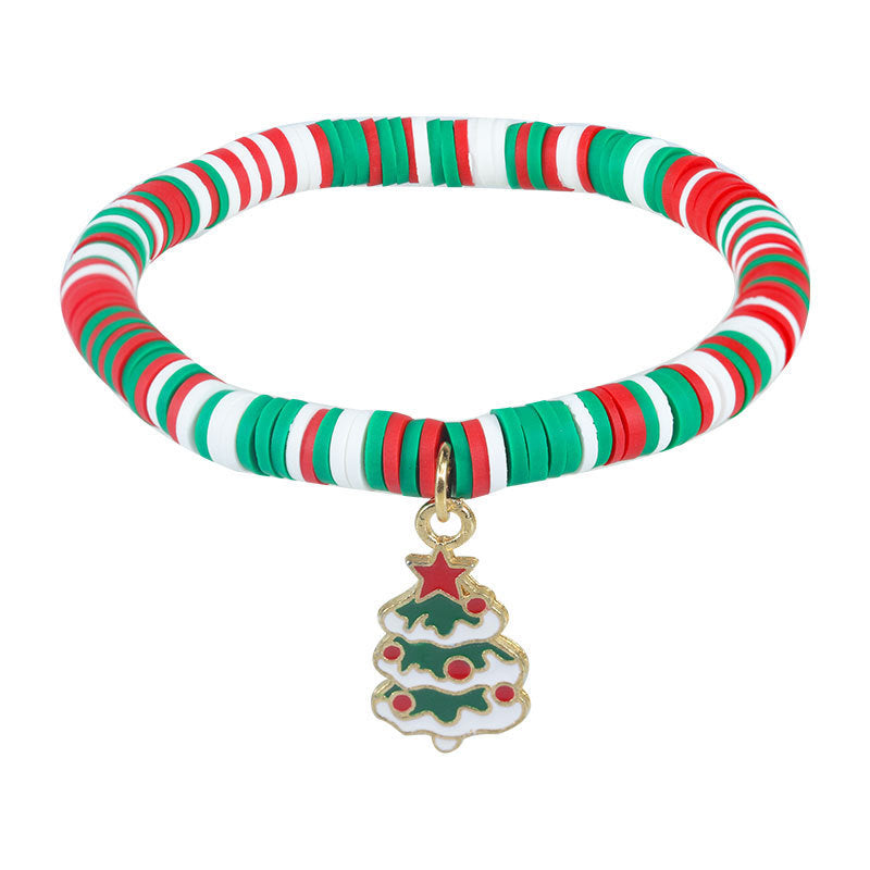 Christmas Letter Alloy Charm Bar Bracelet Unisex DIY Handmade