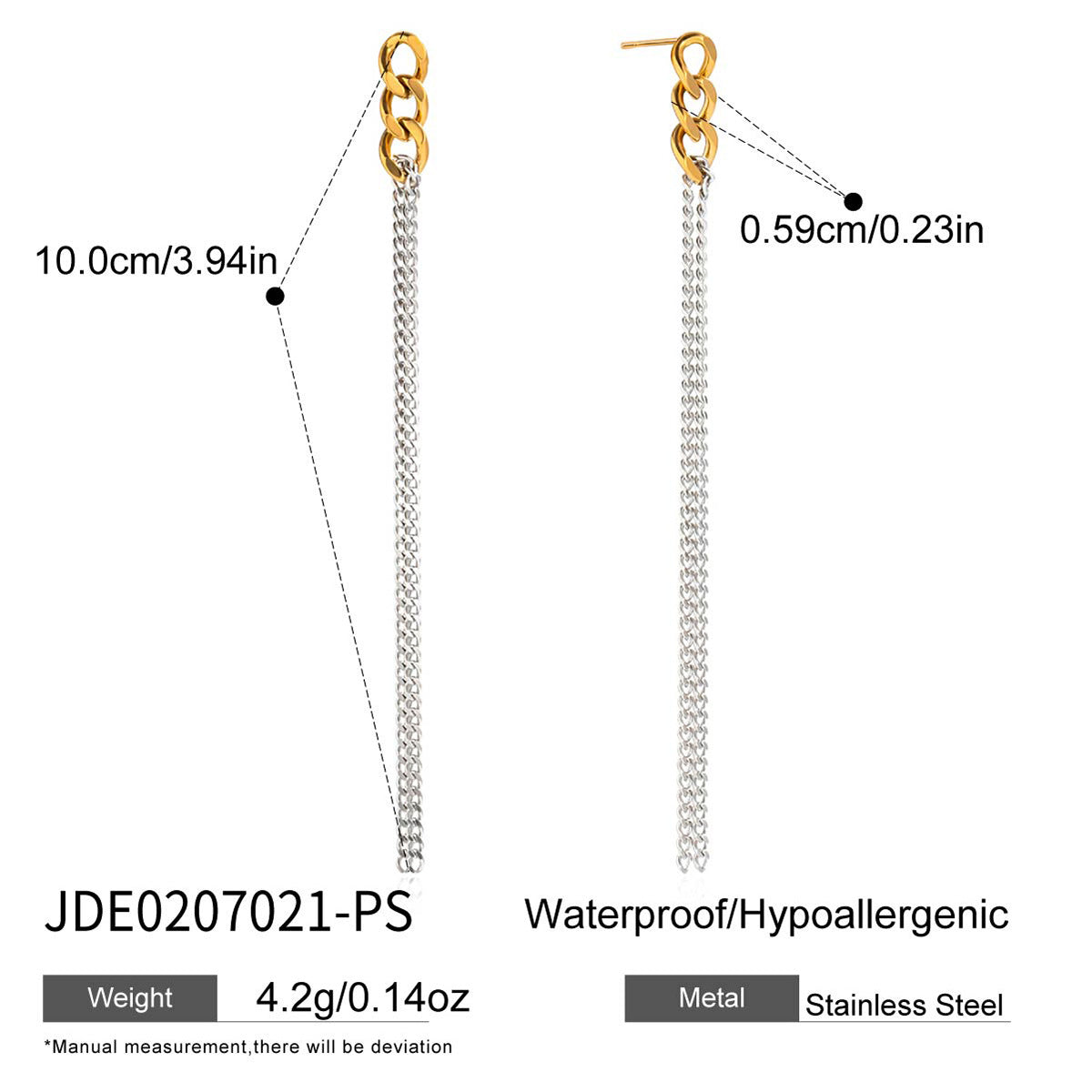 Pendientes Colgantes Minimalistas Geométricos de Acero Inoxidable con Acabado Chapado para Mujer