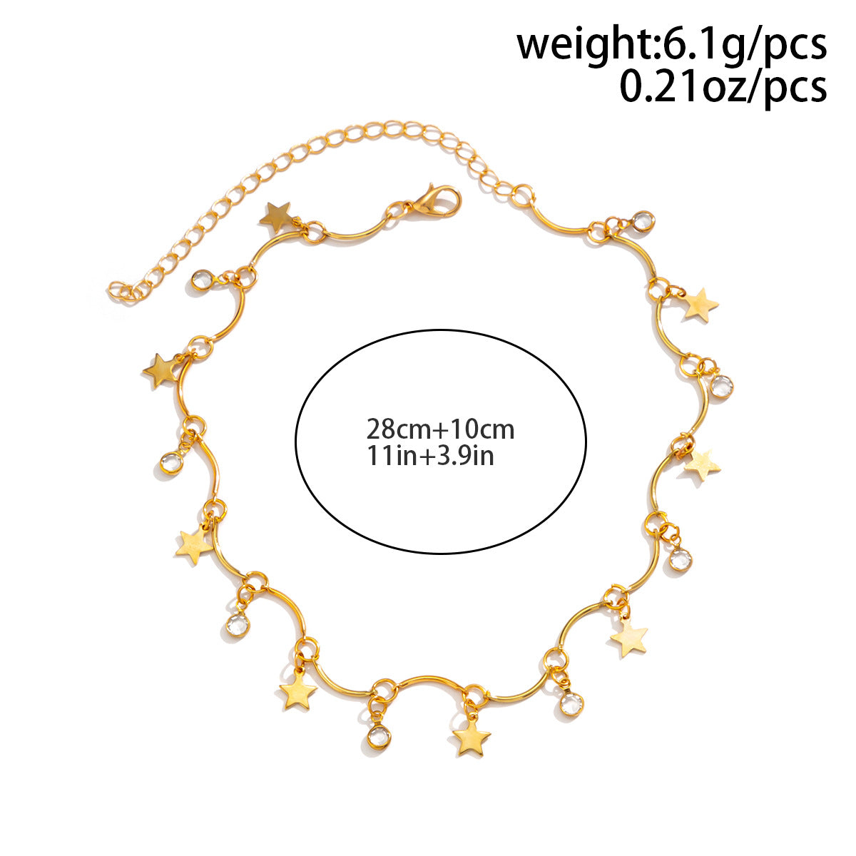 Minimalist Star-Shaped Pendant Necklace with Tassel Detail, Electroplated Copper on Metal Chain for Women