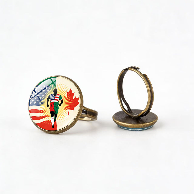 Sporty Geometric Alloy Plated Ring Unisex Fashion Jewelry