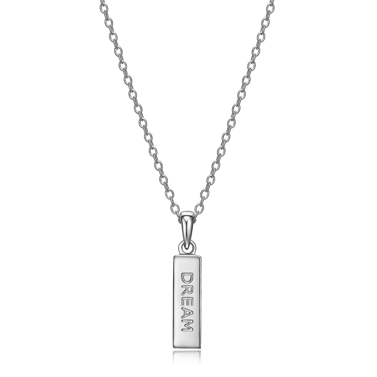 Minimalist Geometric Stainless Steel Pendant Necklace with Polished Titanium Steel Charm for Women