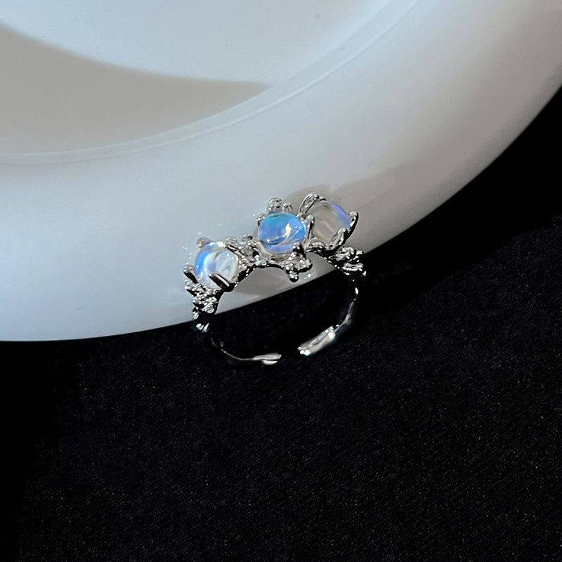 Anello da donna regolabile minimalista con lettera, in lega con finitura placcata, anello alla moda