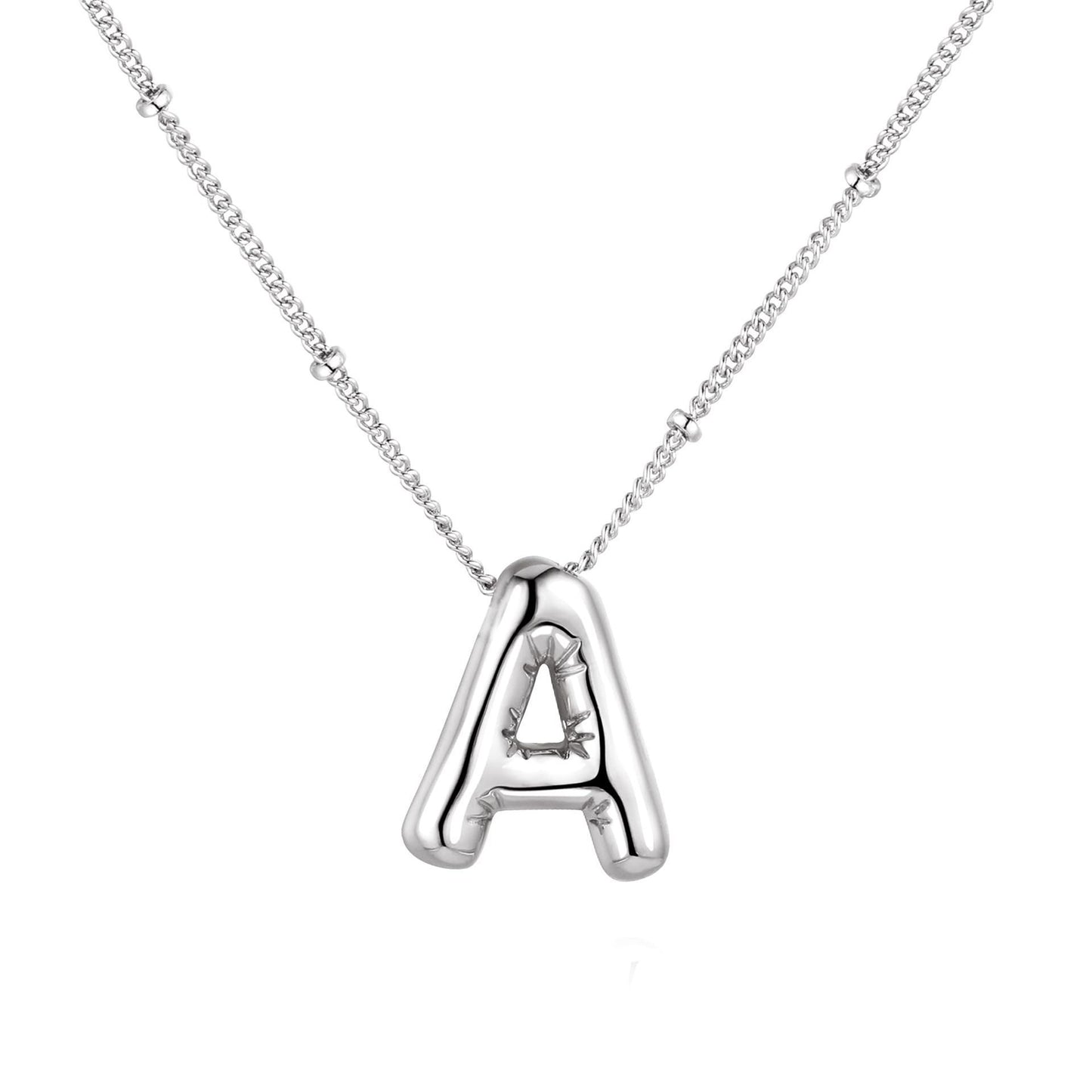 Gold Plated Brass Letter Pendant Necklace for Women