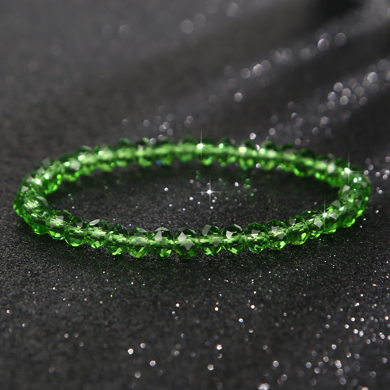 Sweet Minimalist Geometric Round Crystal Bracelet for Women