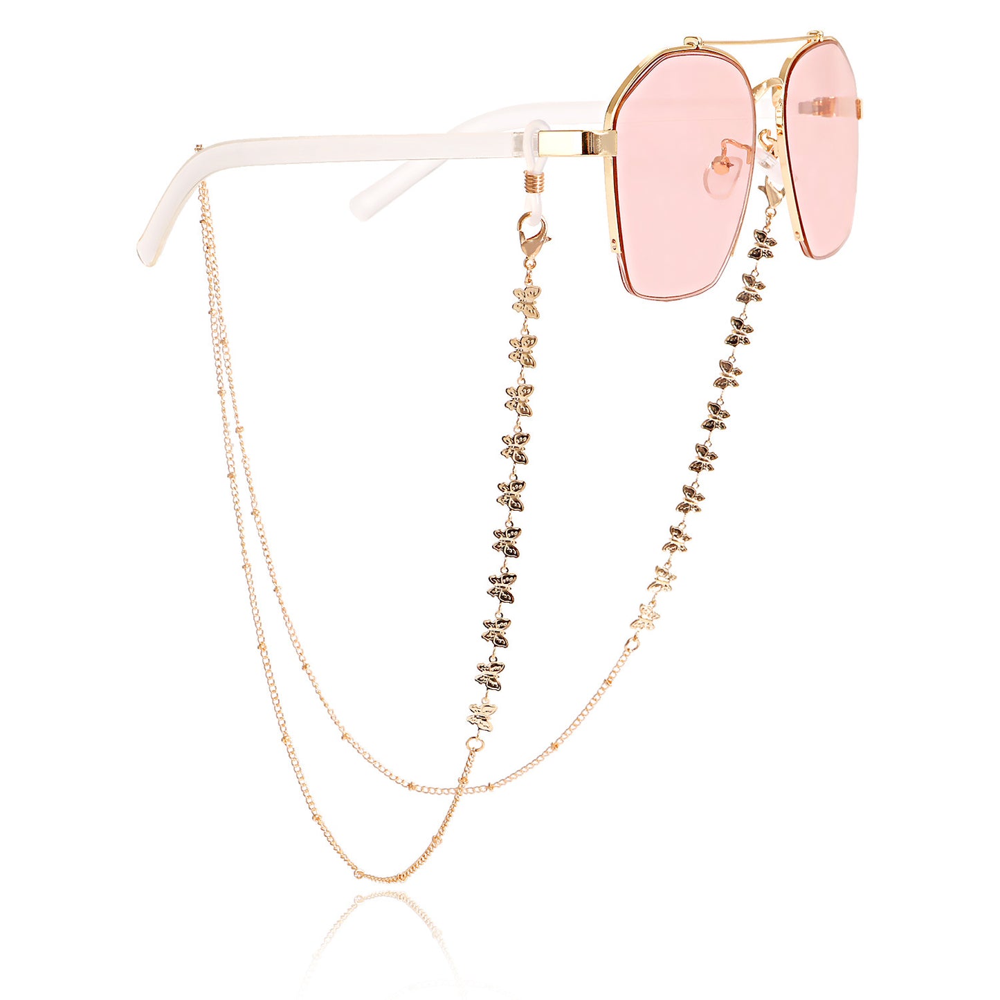 Butterfly Airplane Round Heart Alloy Glasses Chain and Mask Chain