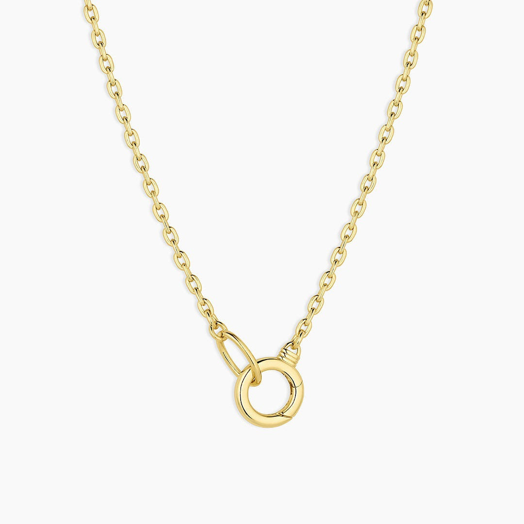 Hip-hop 18K Gold Plated Titanium Steel Necklace for Women