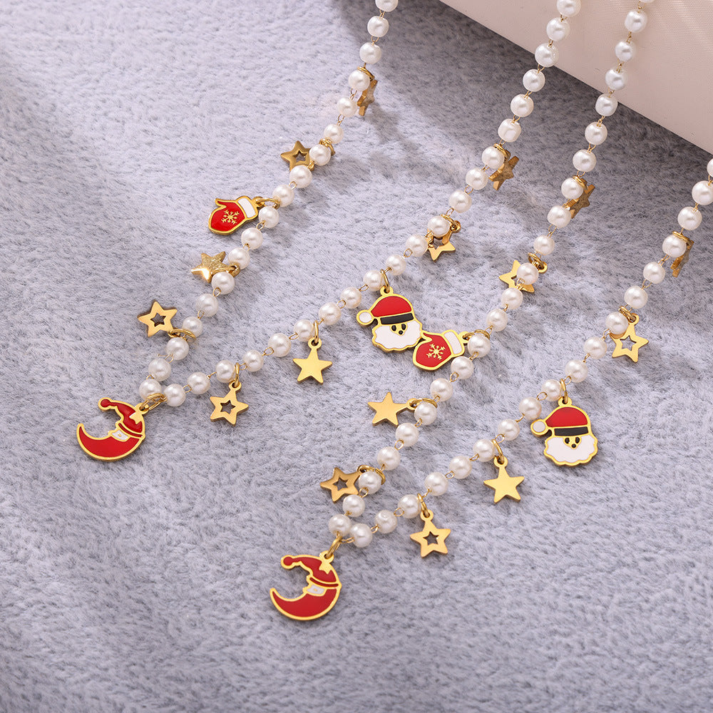 Set Collana e Bracciale con Ciondolo a Forma di Ruota Panoramica in Stile Ufficio alla Moda in Acciaio Inossidabile con Finitura Placcata