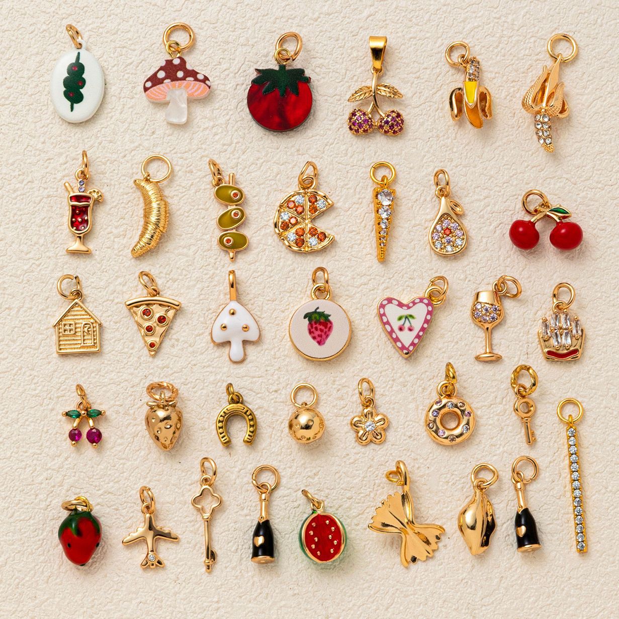Minimalist Gold Plated Brass Heart Charm Bar
