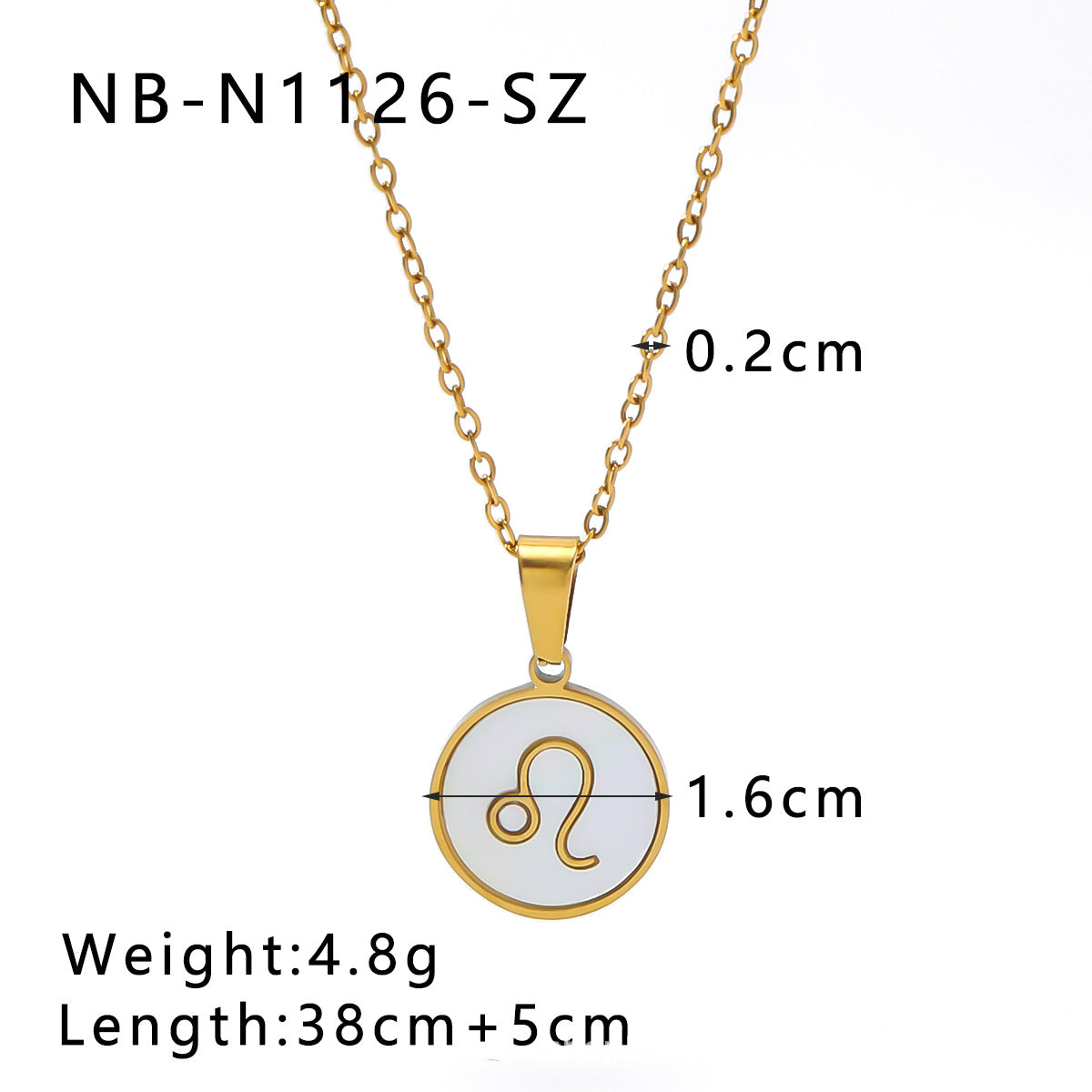 Vintage-Inspired Zodiac Pendant Necklace for Women with Titanium Steel Charm, Geometric and Floral Design, 18K Vacuum Plated Stainless Steel Snake Chain