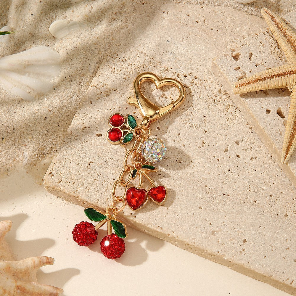 Sweet Minimalist Geometric Star Moon Zinc Alloy Keychain Bag Charm