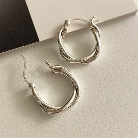 Pendientes de lágrima geométricos minimalistas de plata de ley 925 vintage con incrustaciones de perlas