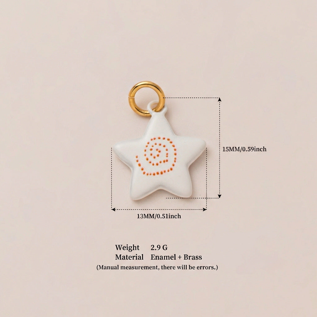Minimalist Luxury Star Stainless Steel Plated Pendant Necklace 18K Gold Unisex