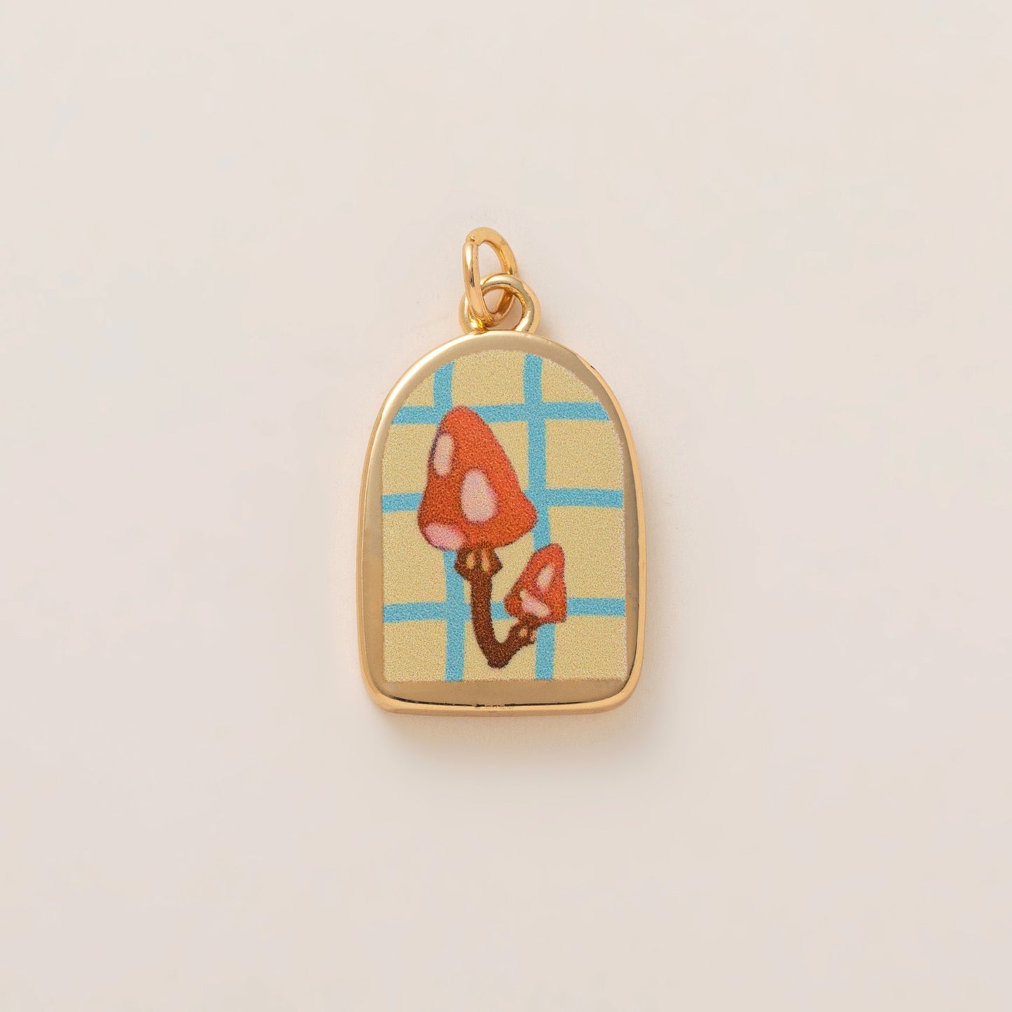 Sweet Heart Plant Floral Brass Plated Shoe Charm with Ribbon Chain