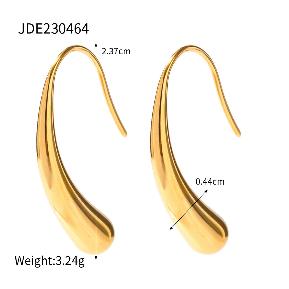 Irregular Geometric Stainless Steel Earrings with Gold Plating for Women, Instagram-Inspired Fashion Jewelry