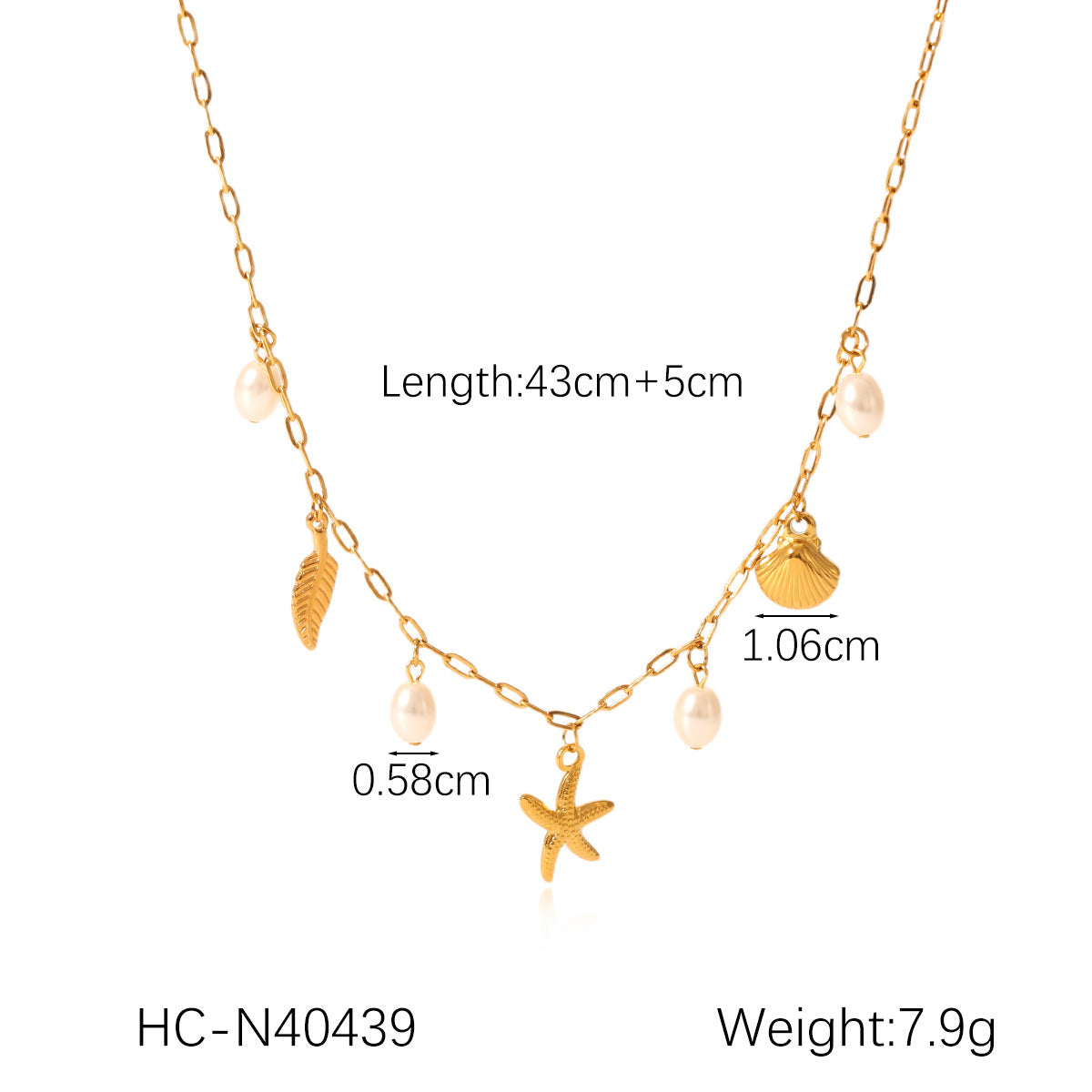 Minimalist Ocean-Inspired Stainless Steel Pendant Necklace with Shell Charm and Plated Finish for Women