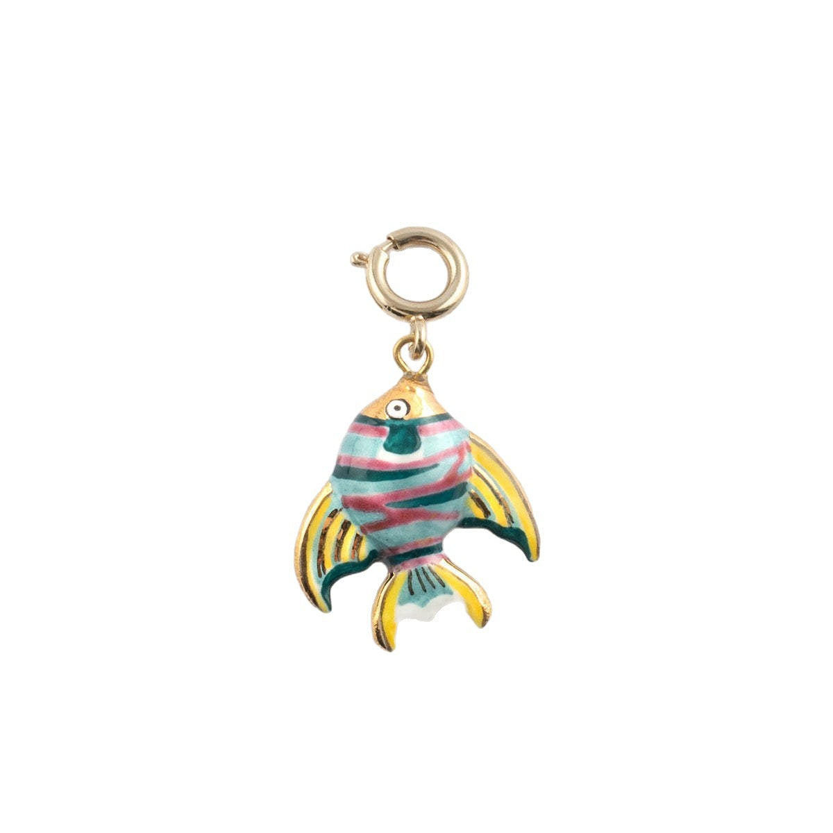 Vintage 18K Gold Plated Stainless Steel Marine Life Charm Bar for Women