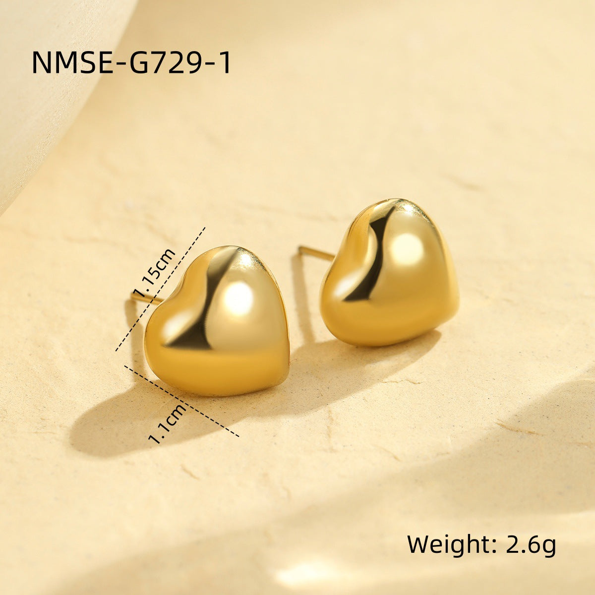 Minimalist Butterfly Stud Earrings in Stainless Steel with Plated Finish for Women