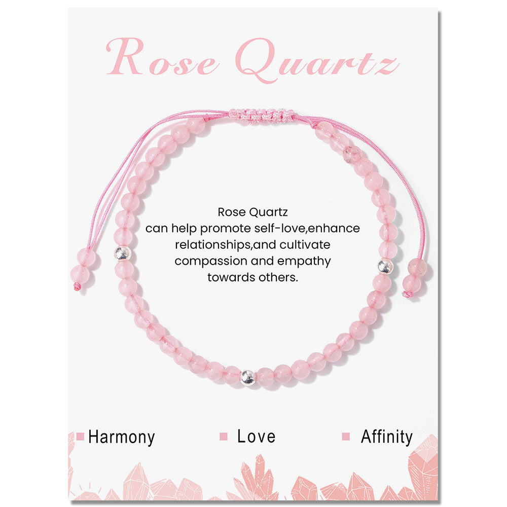 Elegant Sweet Hand-woven Geometric Stone Beaded Bracelet for Women