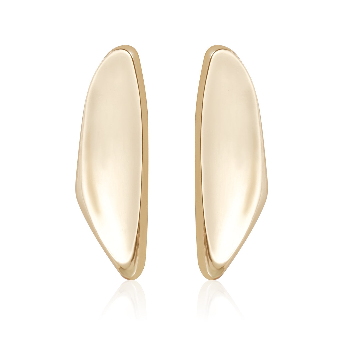 Minimalist Geometric Irregular Stud Earrings in Zinc Alloy with Electroplated Finish Liquid Lava Texture Luxe Style for Women