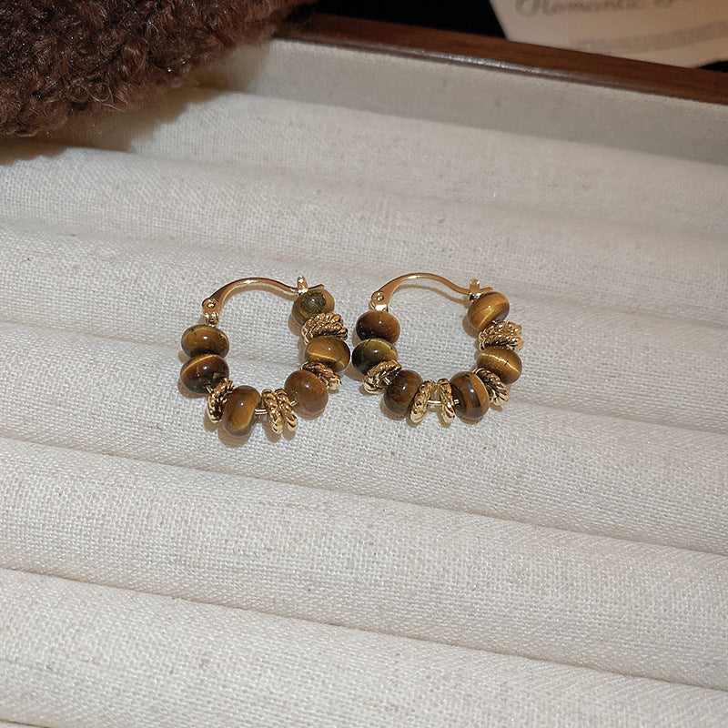 Orecchini a perno geometrici minimalisti in lega con placcatura in rodio da donna, gioielli per orecchie artistici di ispirazione vintage con perni in argento sterling 925