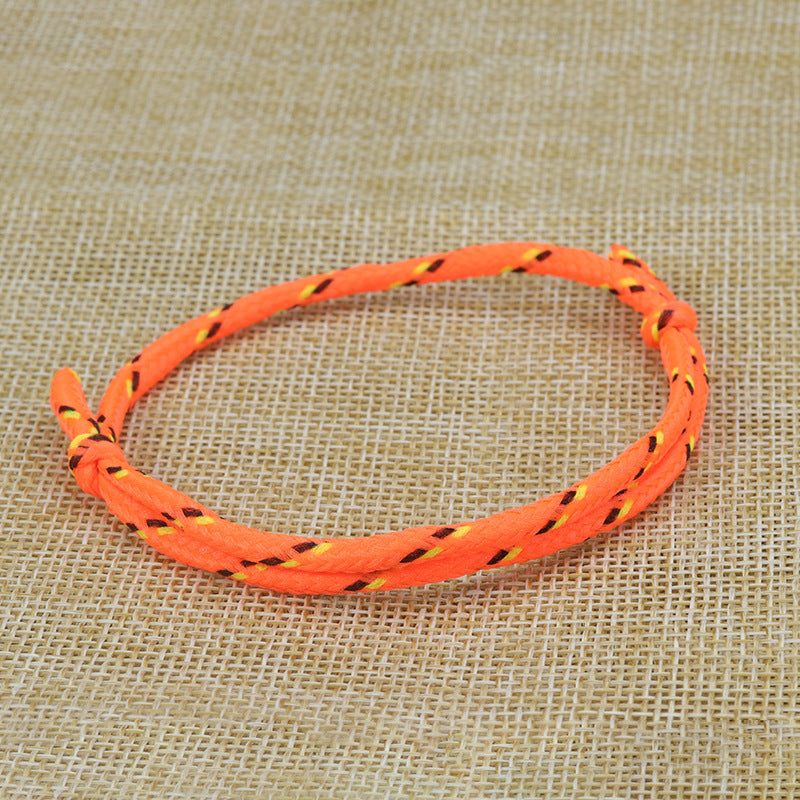 Fashion Geometric Star Pattern Woven Friendship Bracelet Adjustable Cord Handmade Gift for Teens Unisex