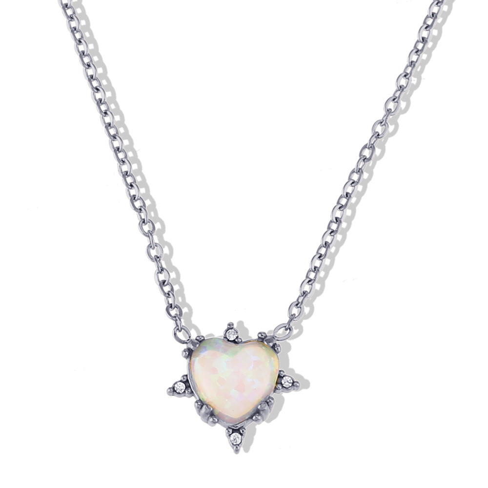 Set Collana Vintage a Forma di Cuore in Acciaio Inossidabile Placcato Oro con Pendente, Orecchini e Bracciale da Donna