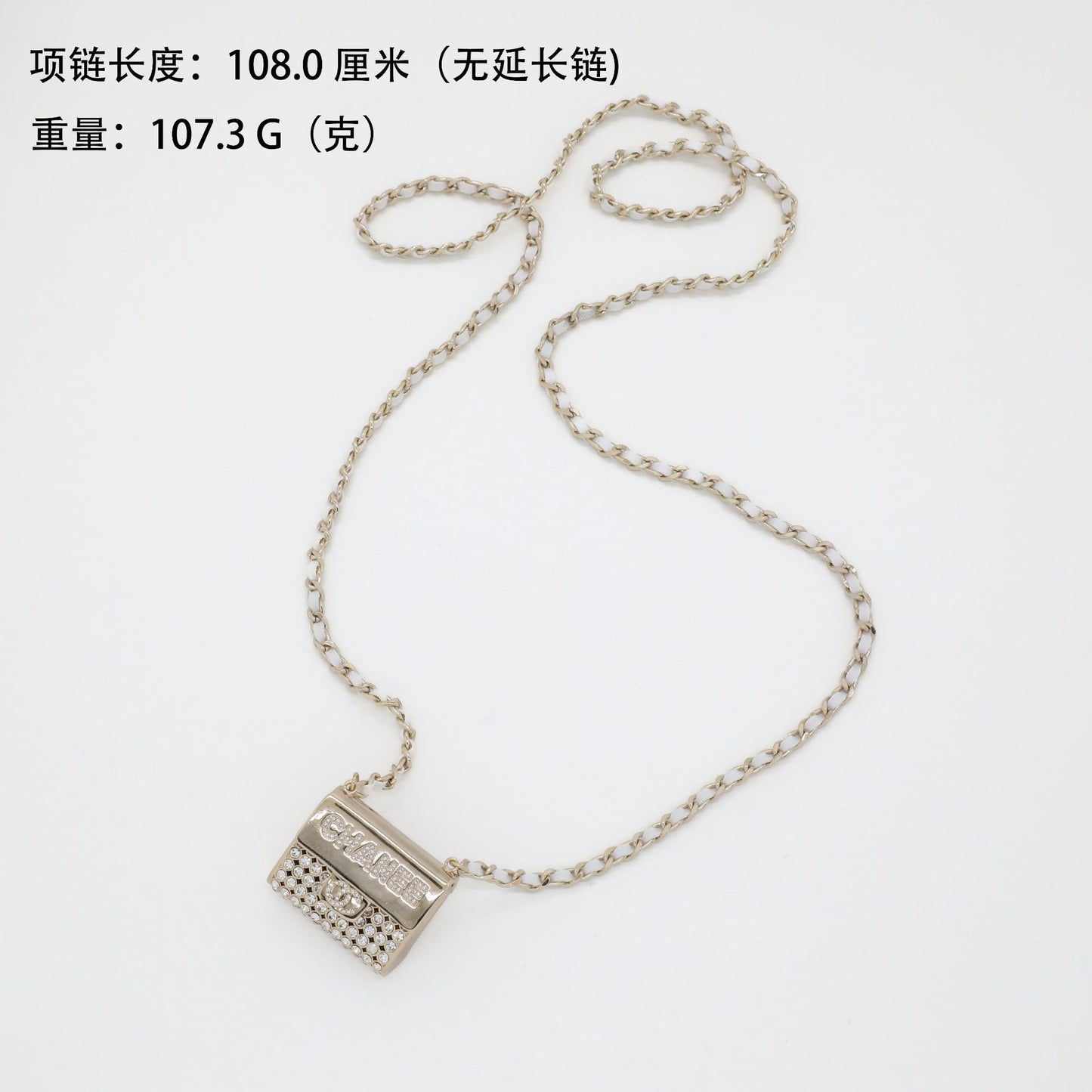 Luxury Gold Plated Brass Letter Rhinestone Pendant Necklace for Women