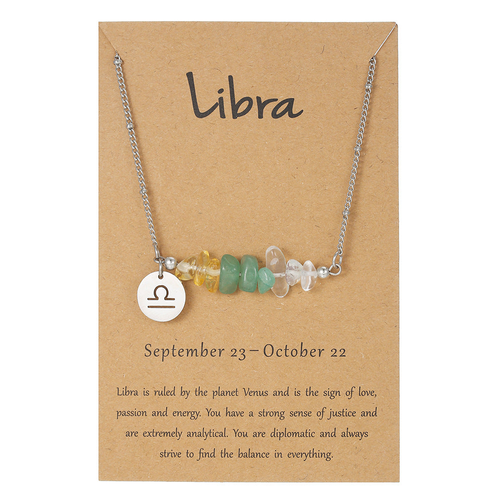 Fashion Elegant Stainless Steel Plated Constellation Pendant Necklace Unisex Cable Chain