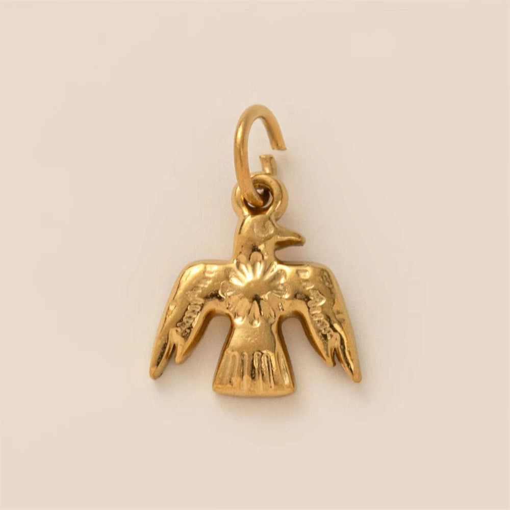 Vintage Cartoon Animal Geometric 18K Gold Plated Stainless Steel Charm Bar