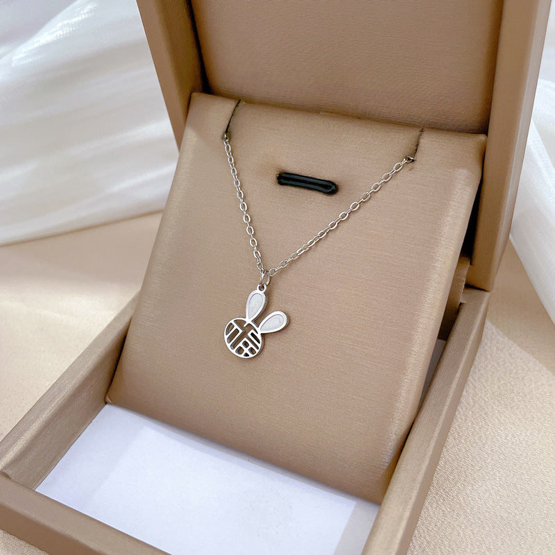 Collana in acciaio al titanio geometrica minimalista per unisex con catena irregolare