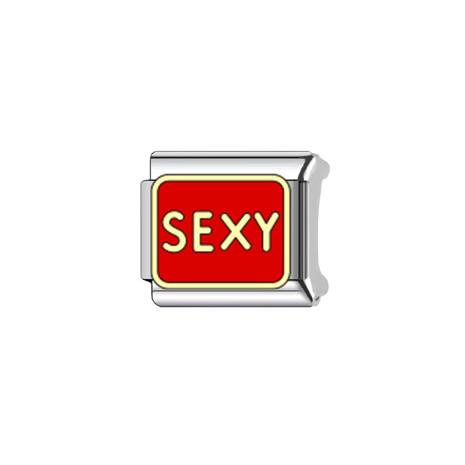 Fashion Letter Stainless Steel Plated DIY Charm Bracelet Unisex Elastic Assembly Chain