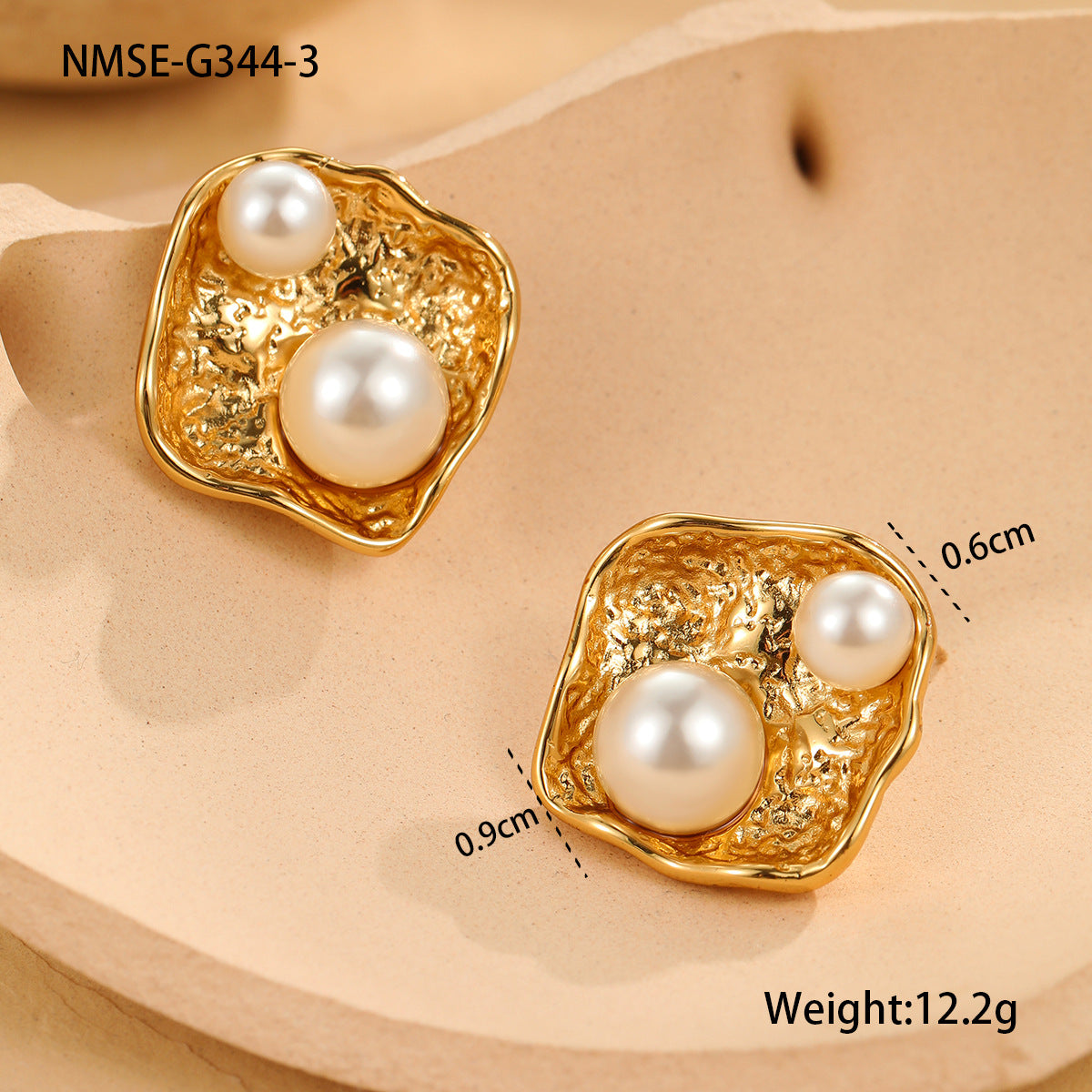 Vintage-Inspired Stainless Steel Bee and Geometric Earrings with 18K Gold Plating for Women