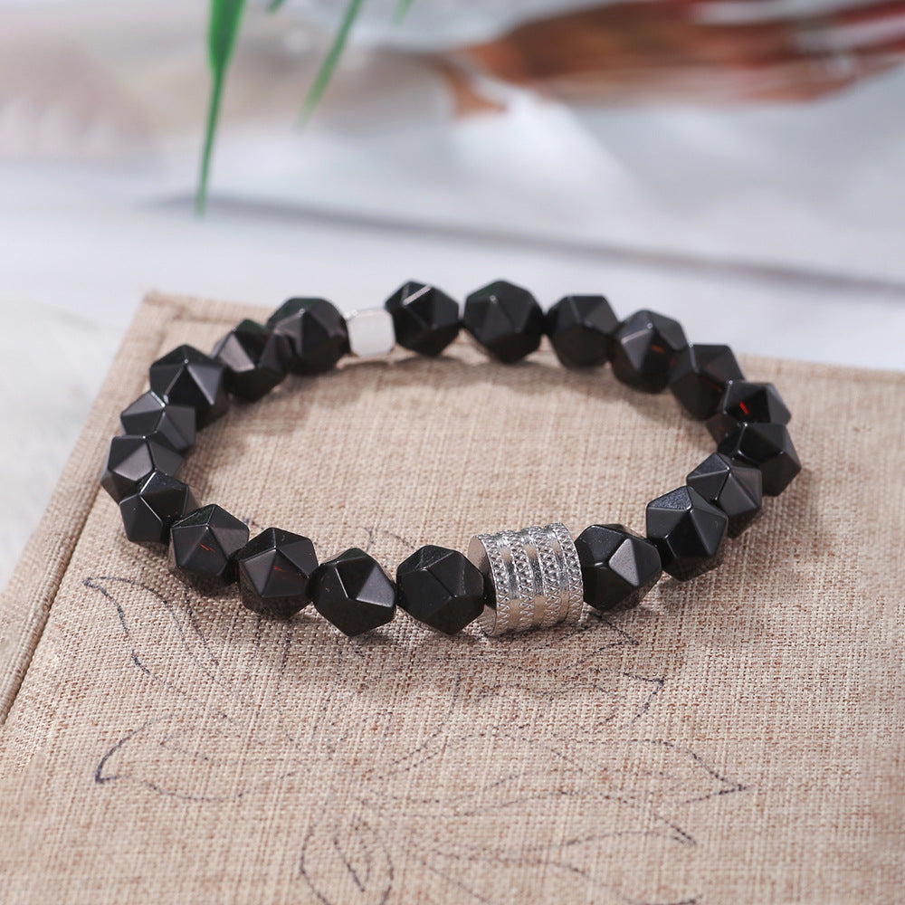 Minimalist Geometric Natural Turquoise Titanium Steel Bracelet Unisex