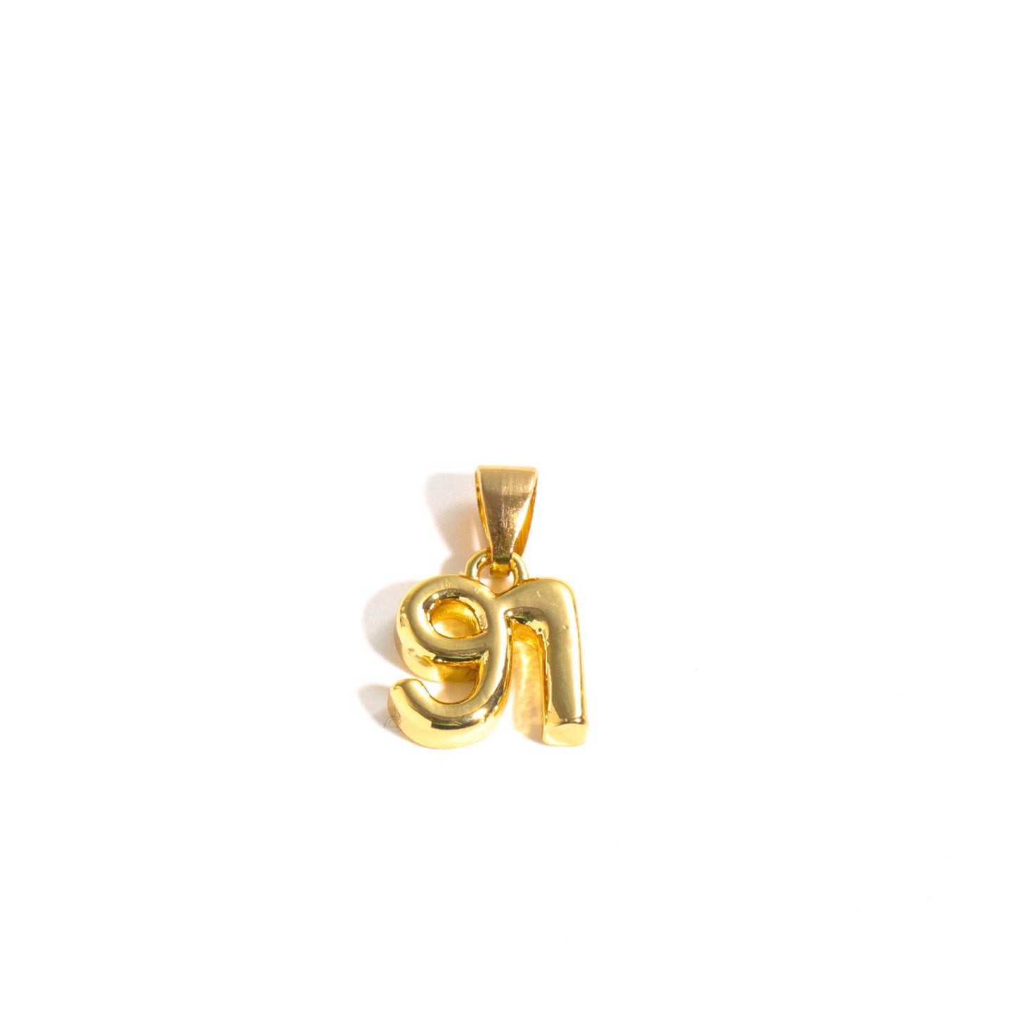 Luxury Business Plated Brass Number Letter Pendant Necklace Rope Figaro Chain Charm Bar for Women