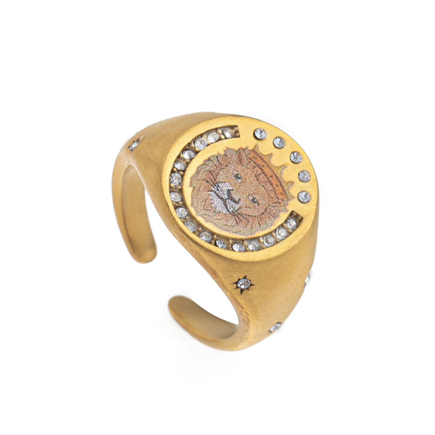 Fashion Heart Animal Stainless Steel PVD Ring