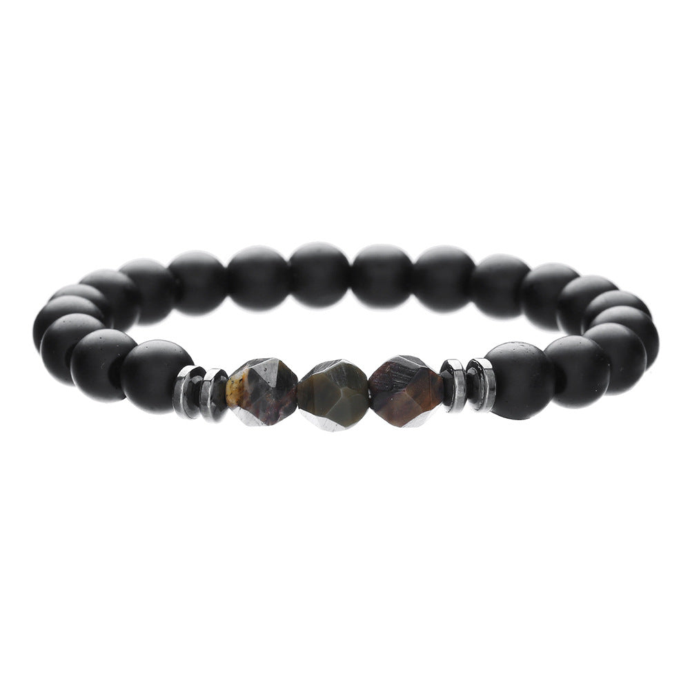 Minimalist Geometric Wood Turquoise Coconut Shell Beaded Bracelet Handmade Unisex Jewelry